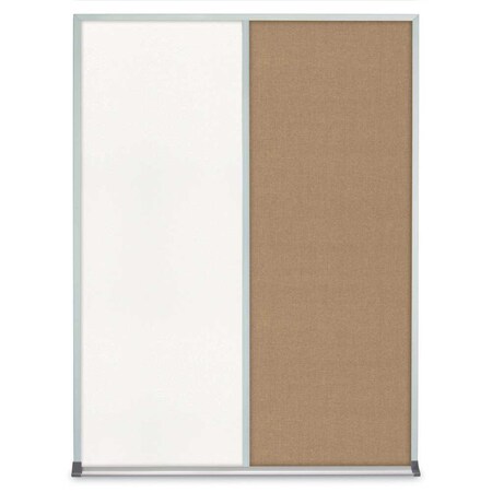 United Visual Products Single Door Radius Plus Corkboard, 36"X UV8002PLUS-GOLD-ULTMAR